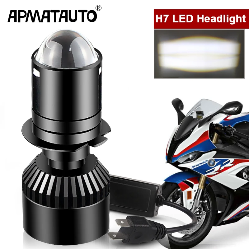 

1pcs CANbus White LED Bulb Motorcycle H7 Headlight Lamp For BMW S1000R S1000RR S1000XR S 1000R 1000RR 1000XR 09-2017 Moto Light