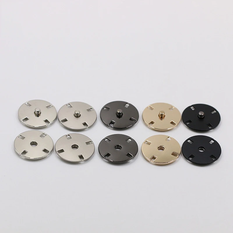 10 Pairs Color Round Snaps for Clothes Apparel Sewing Decoration Suit Jacket Coat Accessories Metal DIY Buttons 10/15/18/21/25mm