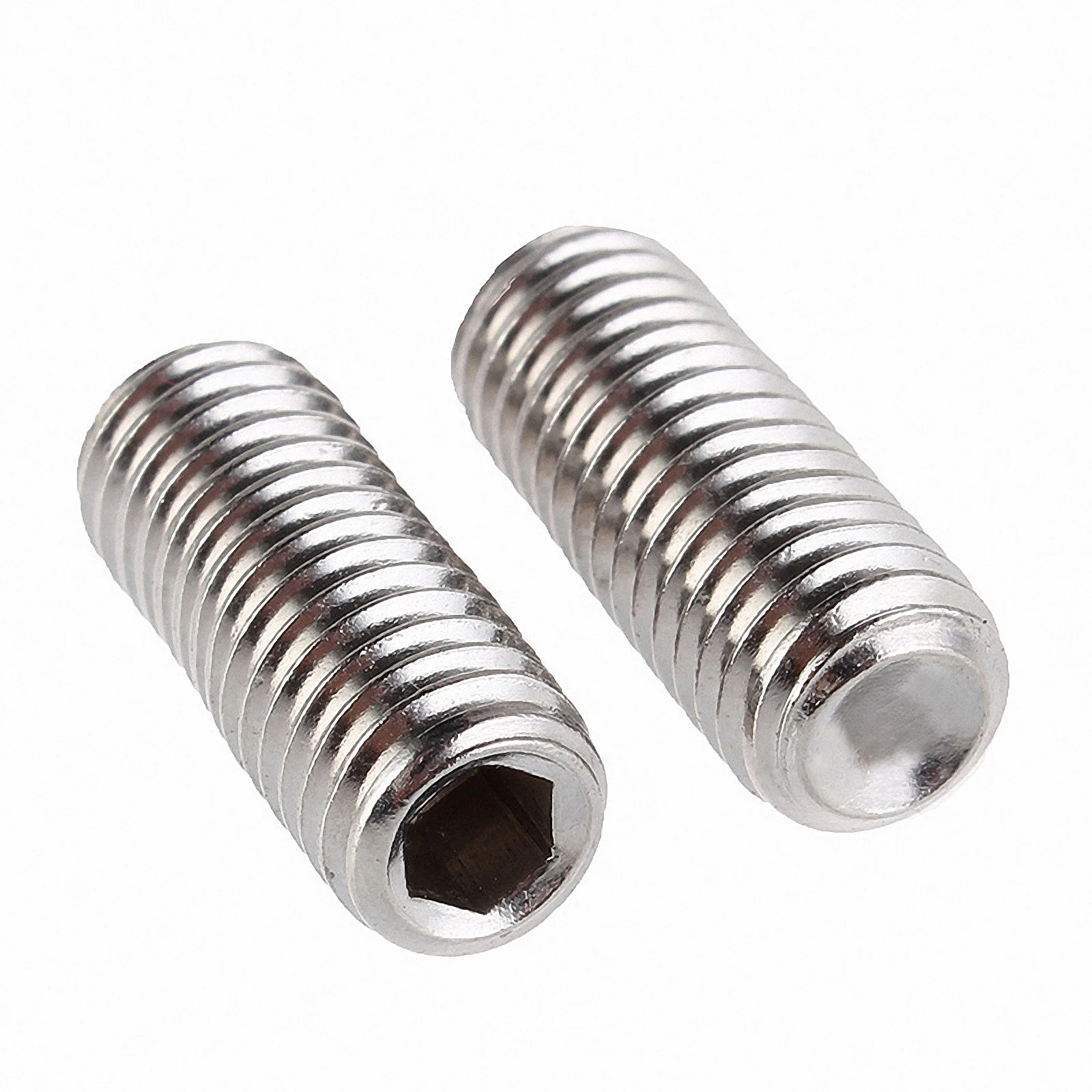 20pcs M1.6 M2 M2.5 M3 M4 M5 M6 304 Stainless Steel  Hex Hexagon Socket Allen Cup Point Grub Screw Set Bolt