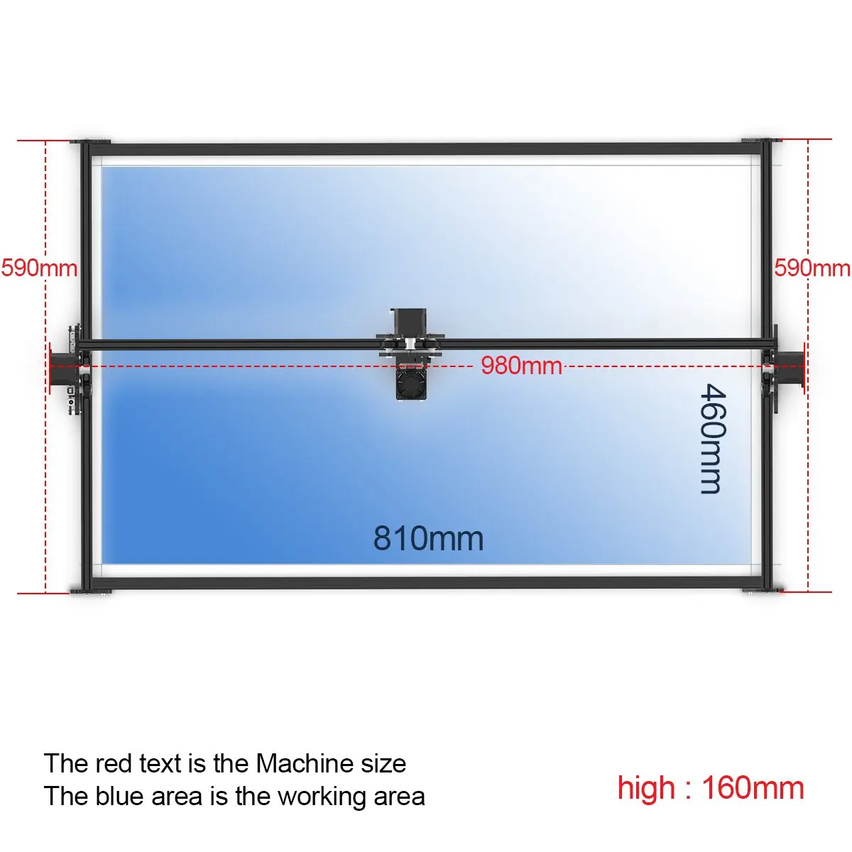 NEJE MASTER 2S MAX 40W Laser Engraver Cutter A40640 Dual Laser Diode Module - 460 X 810 MM - LASERGRBL - LIGHTBURN - APP Control