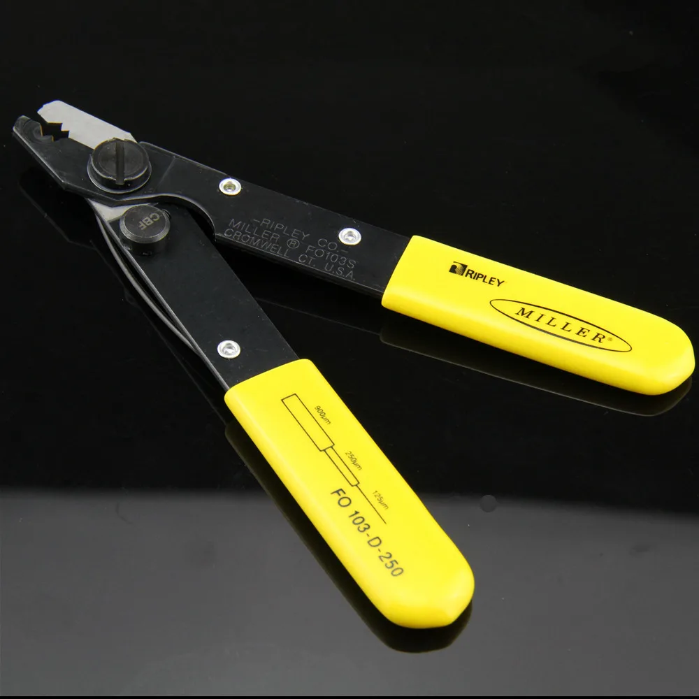 Original imported Miller Fiber Optic Stripper FO103-D-250 double port fiber loose tube stripping pliers 80675 900μm 250μm 125μm