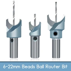 비즈 볼 드릴 비트 라우터, 목재 비드 메이커, 목공 기계 드릴 도구, 쥬얼리 부처님 비즈 드릴 비트, 6-22mm