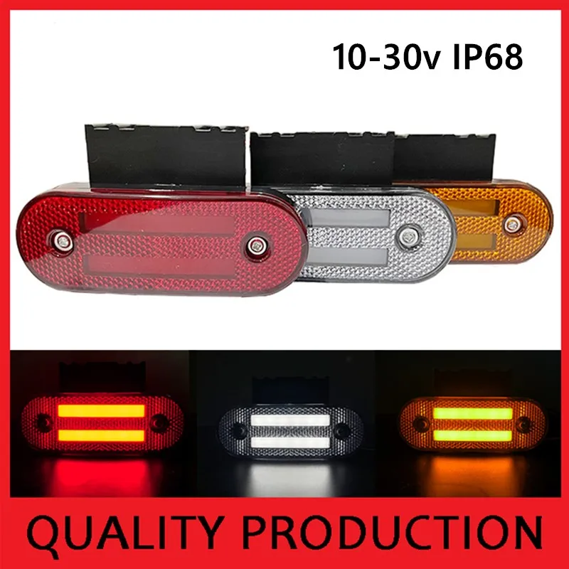 10x truck Side marker light 10-30v LED Rear 24v clearance Lamp Tail Lights for Trailer Lorry Pickup Boats For Scania For Volvo