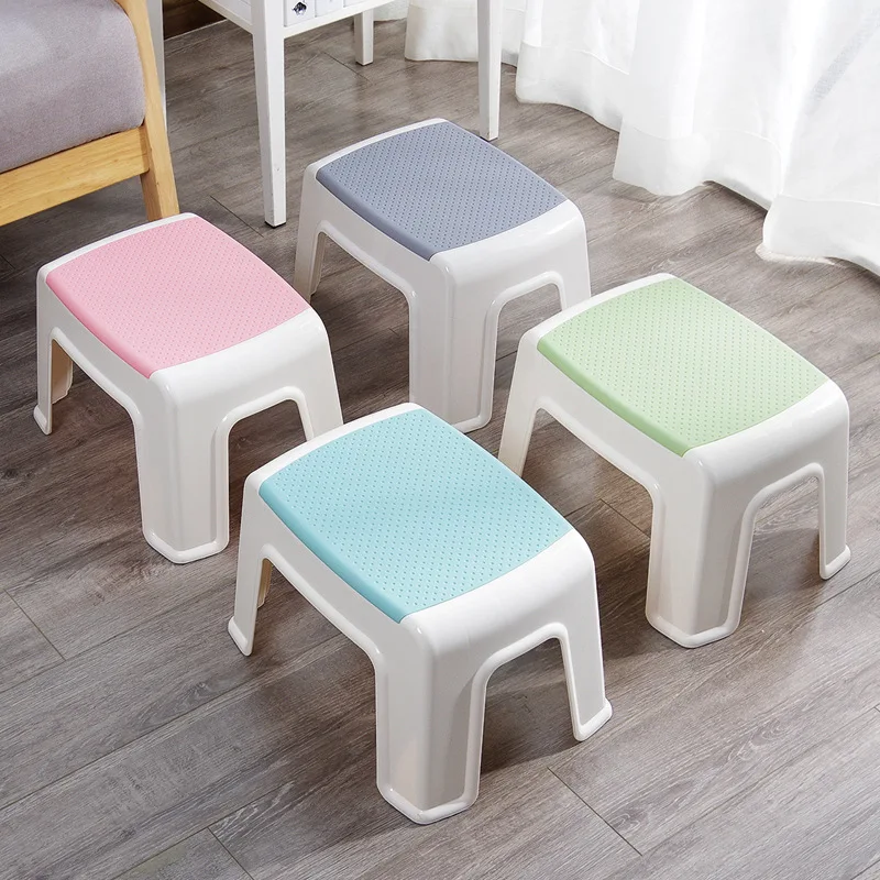 Household Plastic Small Stool Living Room Non-slip Bath Bench Children Step Stool Changing Shoes Stools Kids Furniture Ottoman