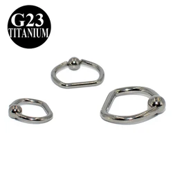 CHUANCI 1 Piece G23 Titanium D Shape Captive Bead Ring Closer Ring Nose Ring Earring Labret Tragus Body Piercing Jewelry