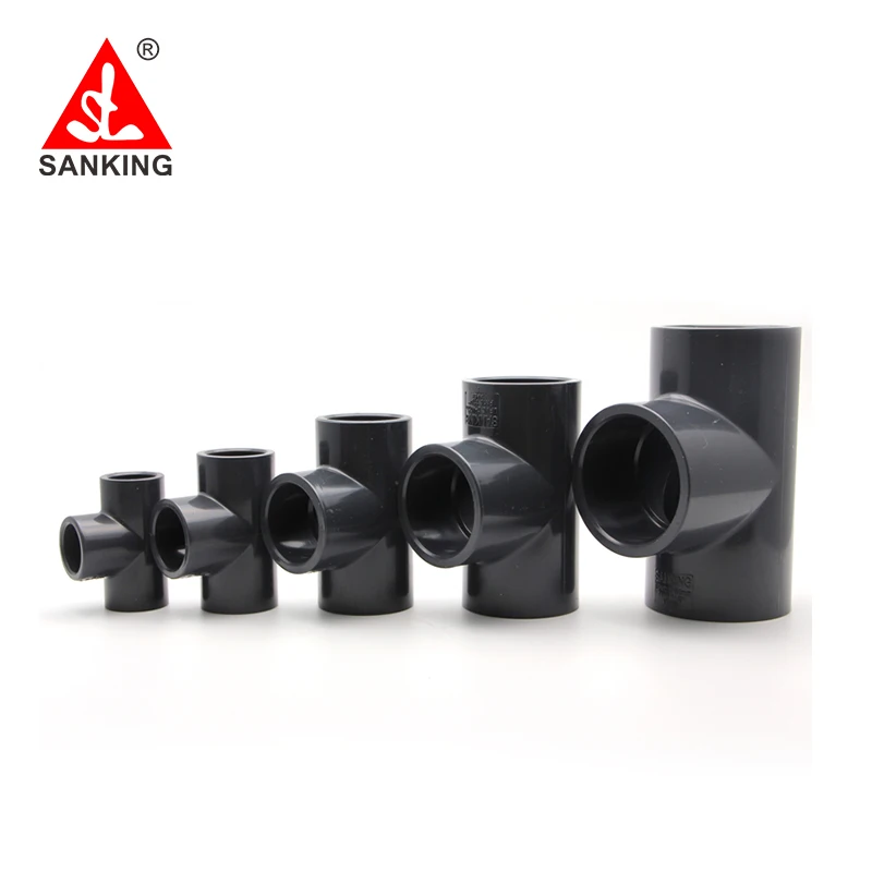 Free shipping Sanking 20mm-75mm UPVC Tee Connector Pipe Joint Garden Water Pipe Adapter PVC Aquarium Fittings