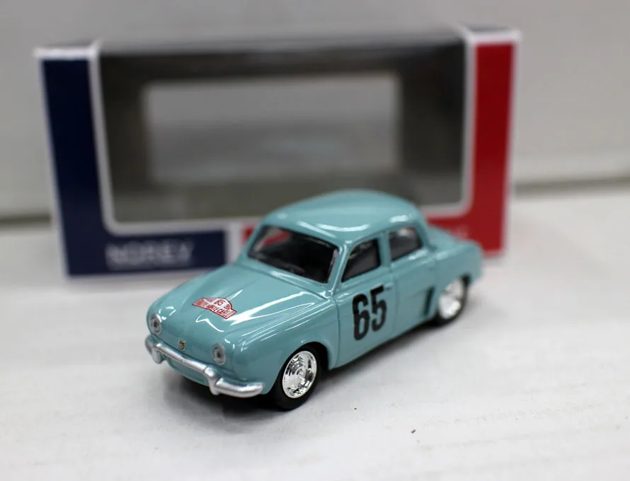 New Nor-Rev 3 inches Diecast Alloy Toy Cars 1/64 Scale  Dauphine 1956 Rallye Monte-carld 65# For Collection Gift