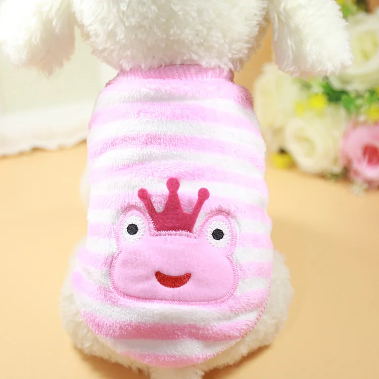 Pet Clothes Dog Clothes Flannel Warm Cartoon Series Cloth Paste Pet Dog Cat Clothes