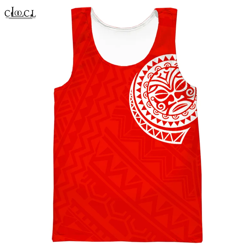 MSIEESO Fashion Gym Tank Tops Olynesian Style 3D Print Sleeveless Tanktop Men Women Streetwear Vest Fitness Drop Shipping