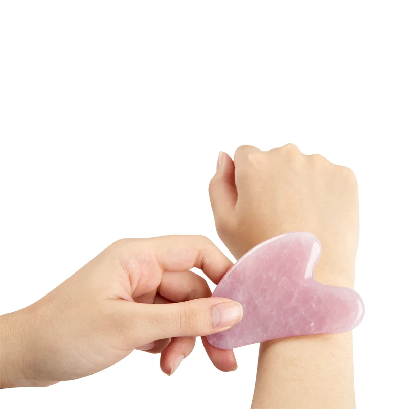 Natürliche Jade Gua Sha Stein Bord Massage Rose Quarz Guasha Platte für Gesicht Hals Zurück Körper Jade Gesicht Massager Schaber werkzeuge