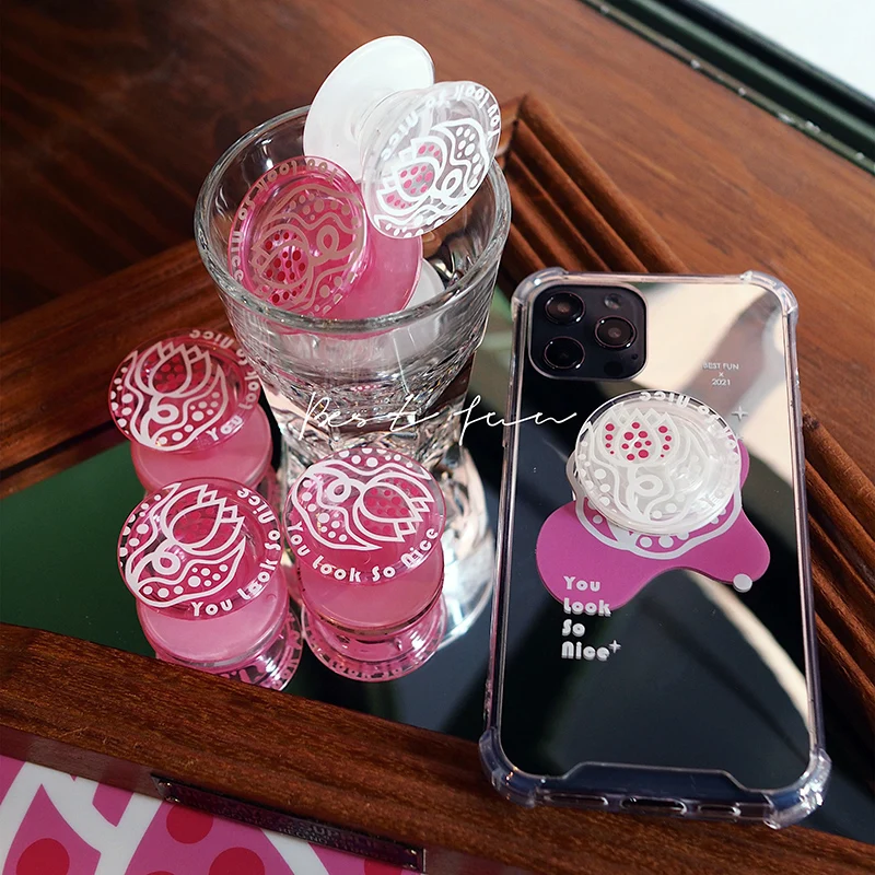 Suporte do dedo do telefone universal yayoi kusama flores aperto para iphone samsung xiaomi móvel ajustável suporte de expansão