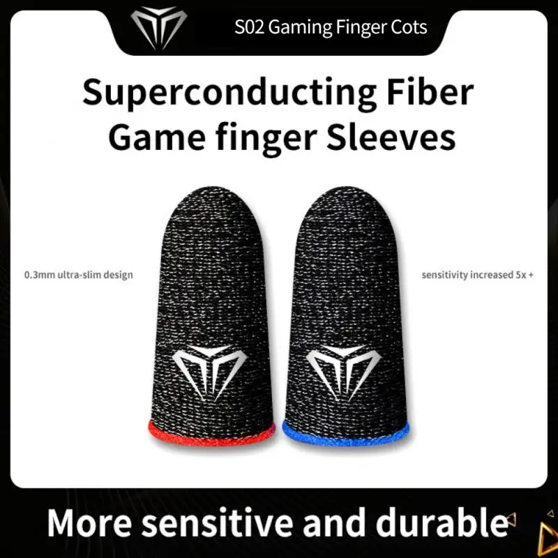 1 Pair Gaming Finger Sleeve Breathable Fingertips For PUBG Mobile Games Touch Screen Finger Cots Cover Sensitive Mobile Touch