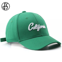 FS 2025 Winter Beige Green Letter Embroidery Baseball Cap For Men Cotton Women Hats American Street Hip Hop Caps Bone Masculino