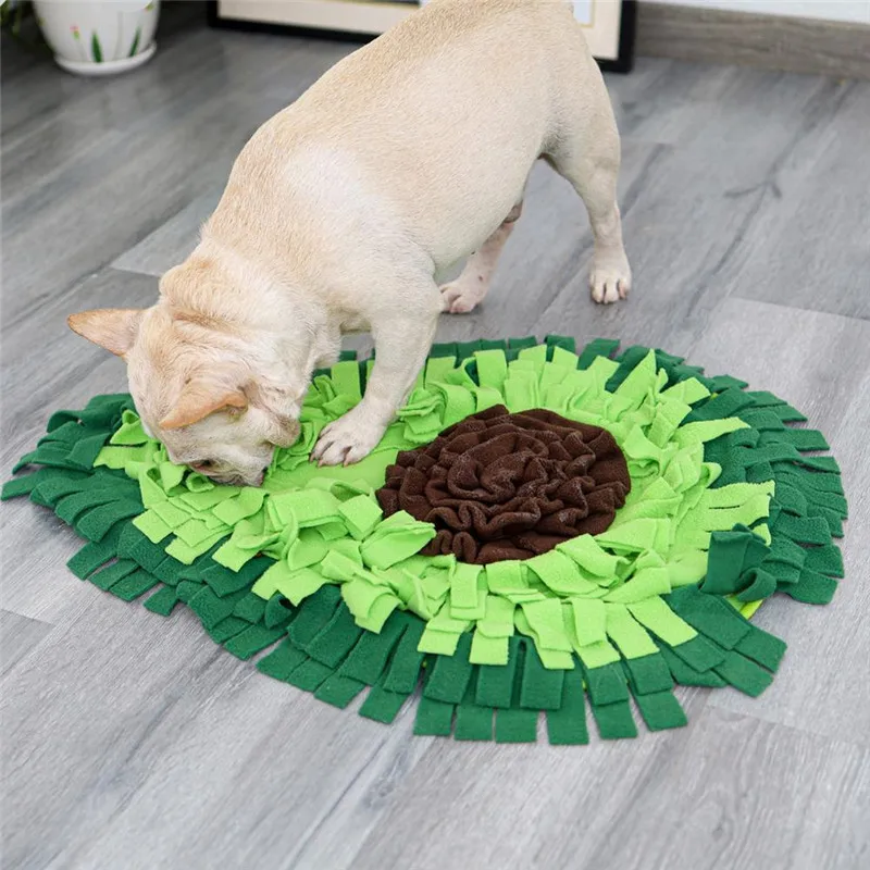 Dog Sniffing Mat Dog Puzzle Toy Pet Snack Feeding Mat Boring Interactive Game Training Blanket Snuffle Feeding Training Mat