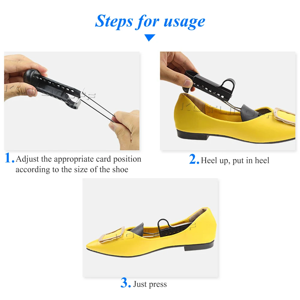 Picture 7: KOTLIKOFF Adjustable Plastic Boots Shoe Stretcher Household Durable Solid Black Shoe Tree Expander Extender Shoes Support Keeper