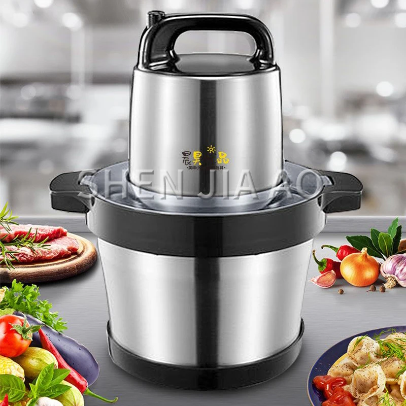 Stainless Steel Multi-function Meat Grinder - 6L Commercial Household Electric Kitchen Meat Processing Machine