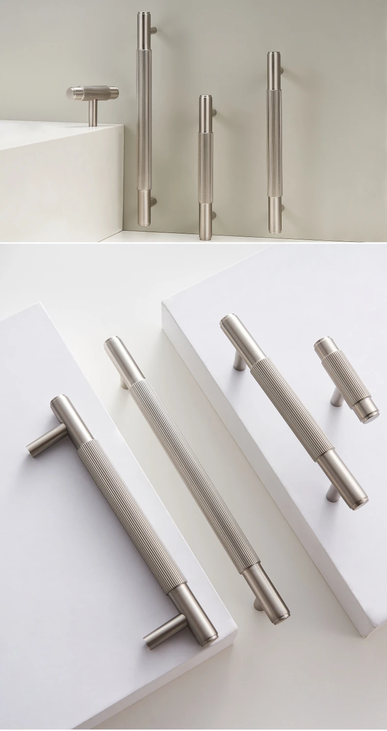 Dooroom Messing-Möbelgriffe, gebürstete Nickel-Silber-Griffe, Schrank-, Kommoden-, Schubladenknöpfe, Großhandel erhältlich – Detail 6