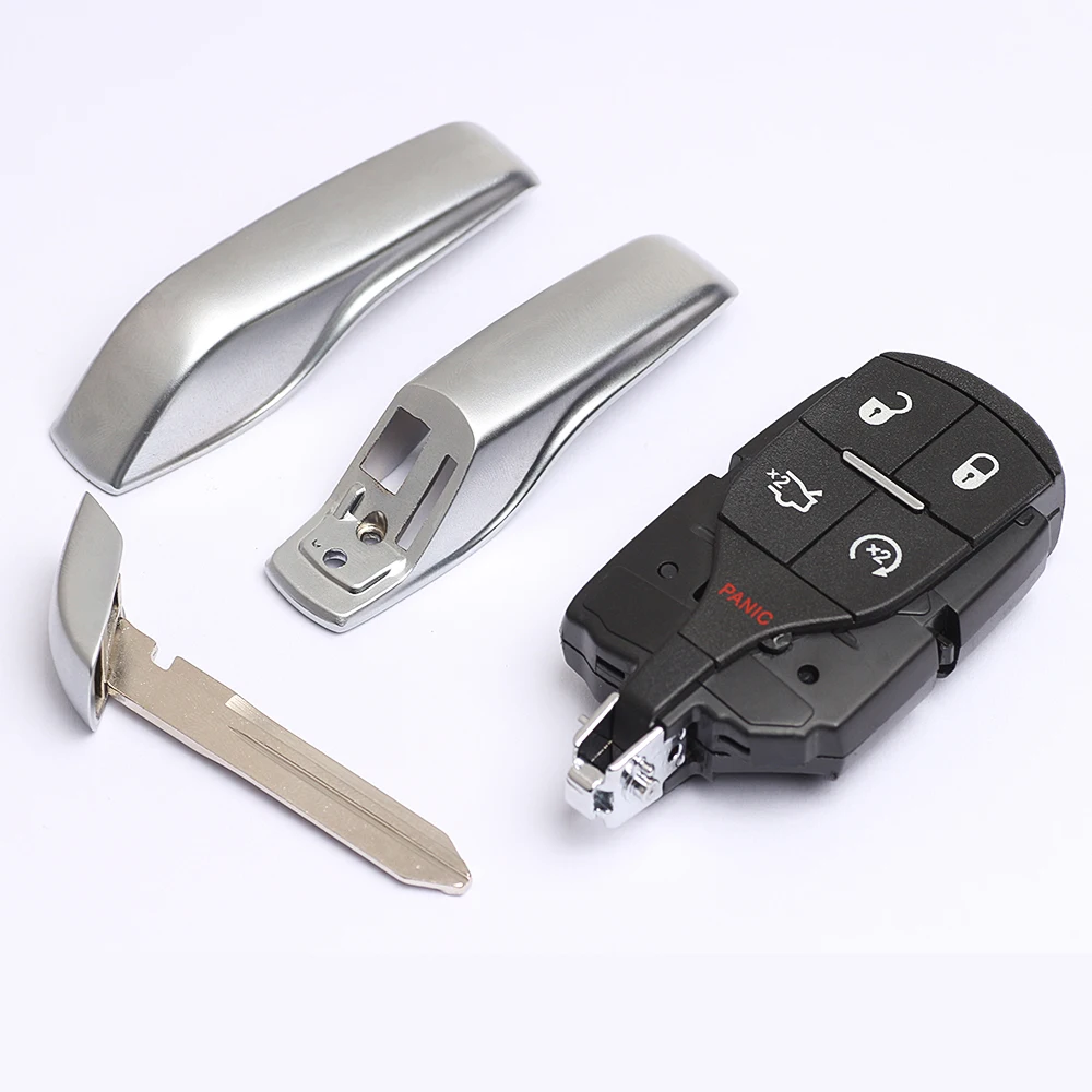 KEYECU 5 Buttons Case for Chrysler for Dodge for Jeep Auto Smart Remote Key Shell Cover Fob FCC ID: M3N-40821302 M3M-40821302