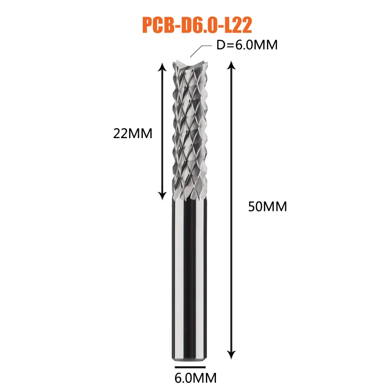 Vhm Maïs Frees Frees Bits 3.1mm, 4mm, 6mm, 8mm PCB Frees CNC Snijden Frezen