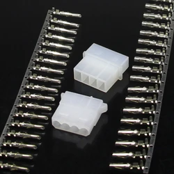 10 Sets ATX / EPS Molex 5.08 mm 4 Pin Male / female Power Connector Housing + Terminals for Computer ATX EPS Power