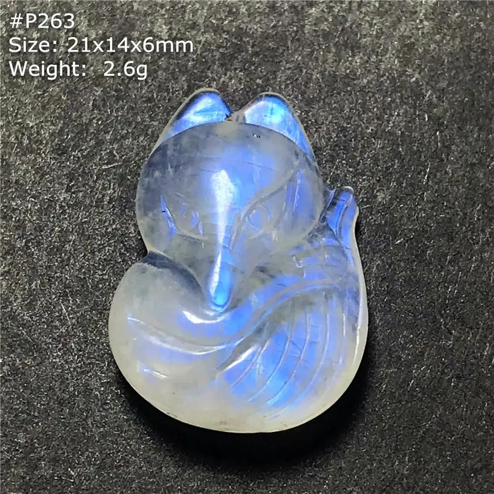 Top Natural Fox Carved Moonstone Crystal Pendant Jewelry For Women Lady Man Love Stone Beads Yellow Blue Light Gemstone AAAAA