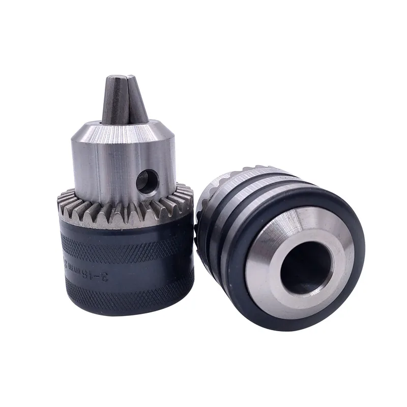 1pcs 1-13mm 3-16mm B16 B18 1/2 Thread Drill Chuck Conversion Drill Chuck Wrench Into Electric Drill Keyless 3 Jaw Chuck