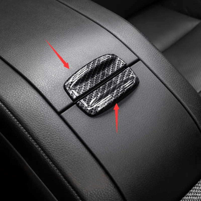 For Toyota Highlander Kluger 2014 2015 2016 2017 2018 2019 2020 ABS Carbon fiber style Armrest Box Switch Cover Trim