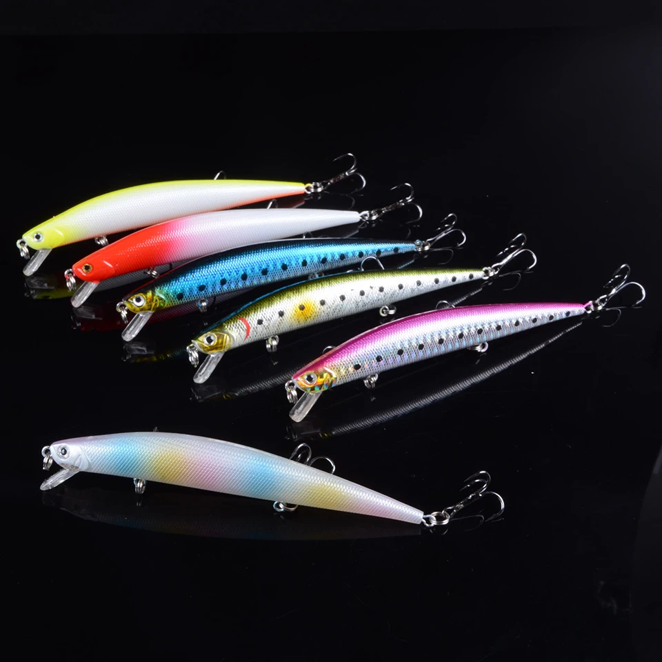 1pcs 12.5cm 12.5g Minnow Fishing Lure Wobbler with 6# Three Hooks Floating Hard Bait Fishing Tackle Pesca Carp Crankbait 3D Eye