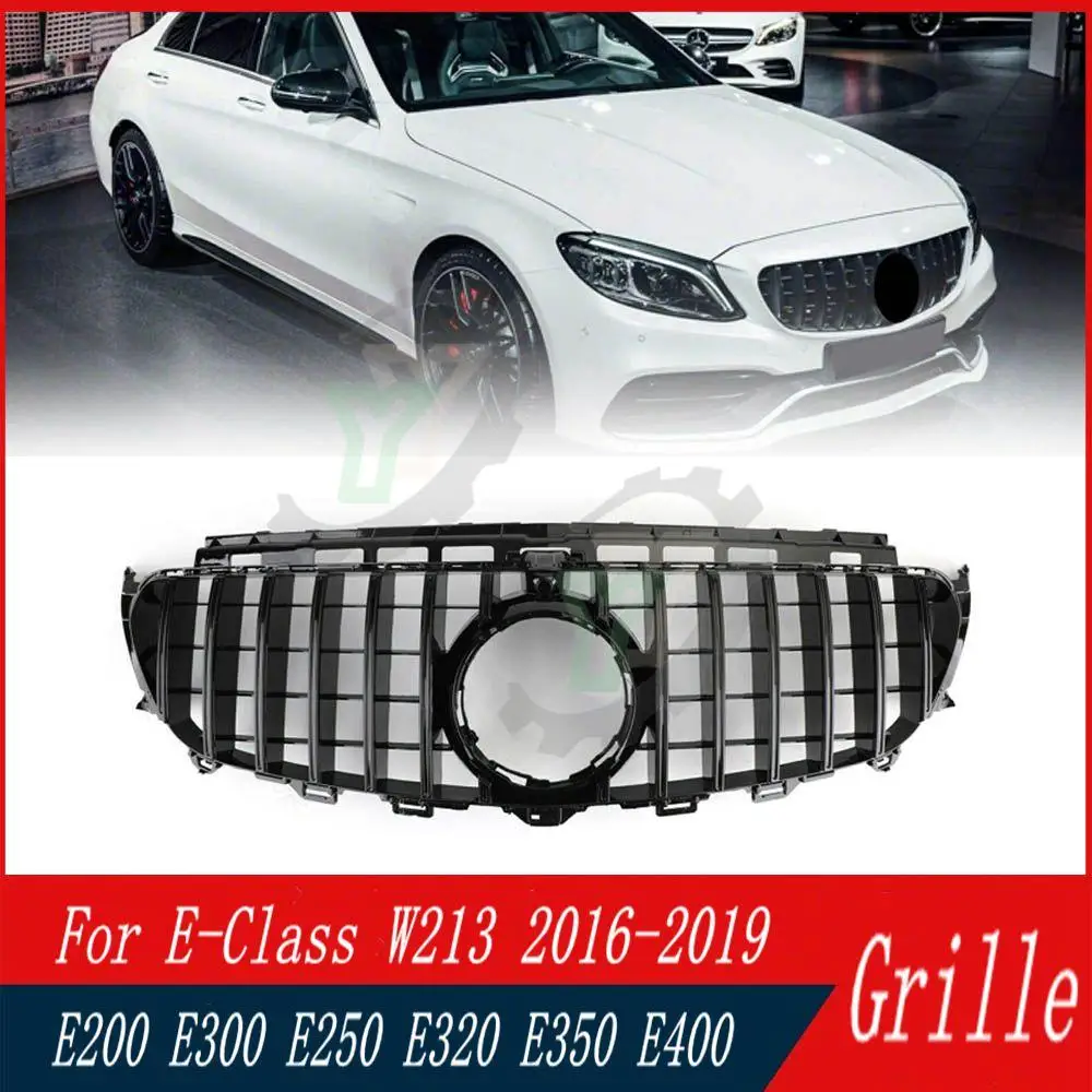 Front Bumper Grille Racing Grill For Mercedes-Benz E-Class W213 E200 E300 E250 E320 E350 E400 2016 2017 2018 2019 Car Accessory