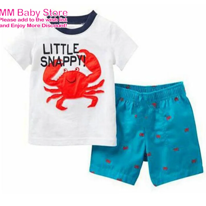 Summer Kids Boys 1-7Years Clothes Sets Excavato Cartoon Printing T-Shirt And Cotton Short Pants Leisure Children Pajamas Suit image 4
