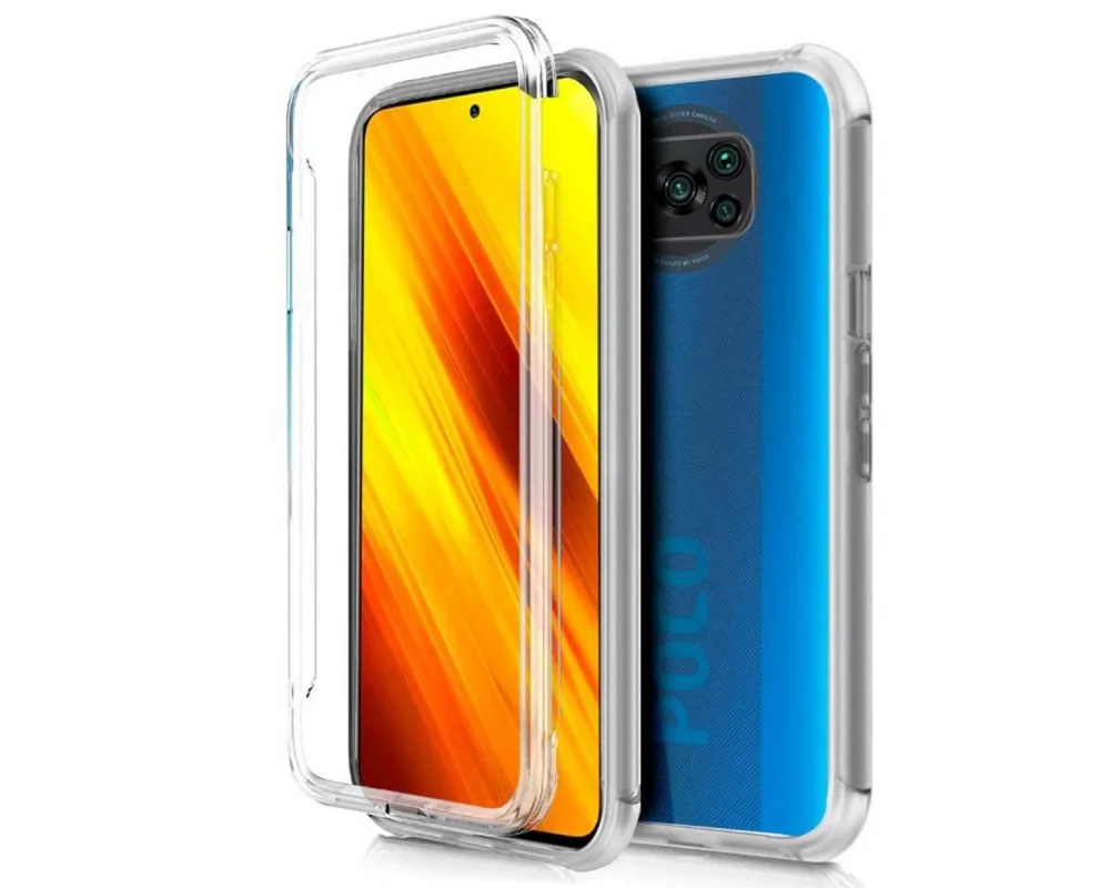 Full transparent Pc + Tpu Full Body 360 case for Xiaomi little X3 NFC / X3 PRO