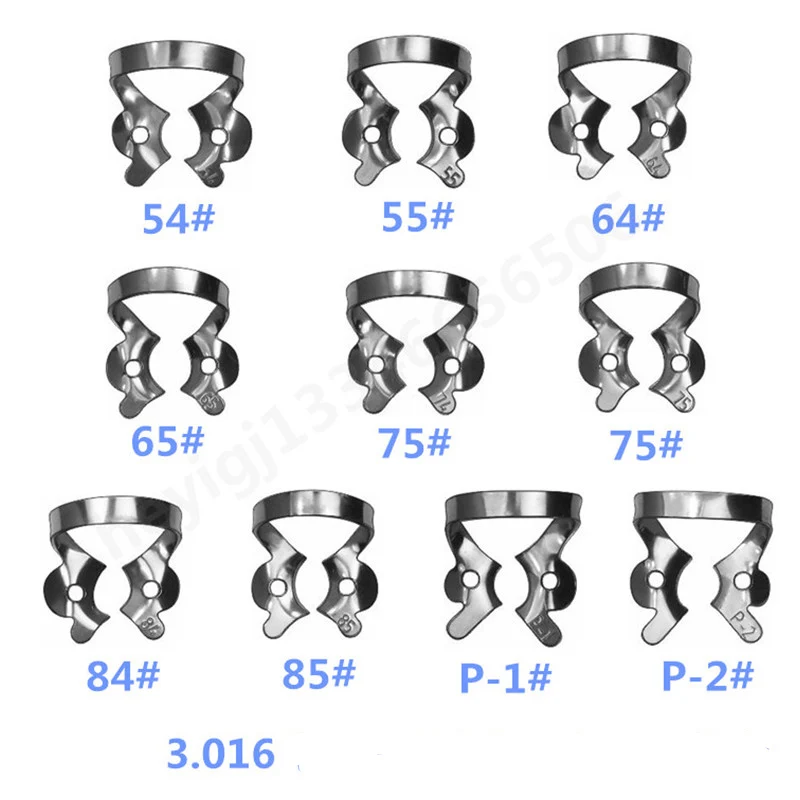 Set of Deciduous Clamps - 54, 64, 55, 65, 74, 84, 75, 85, P-1, P-2 for TOR VM for Dental Clinic Dentist Using