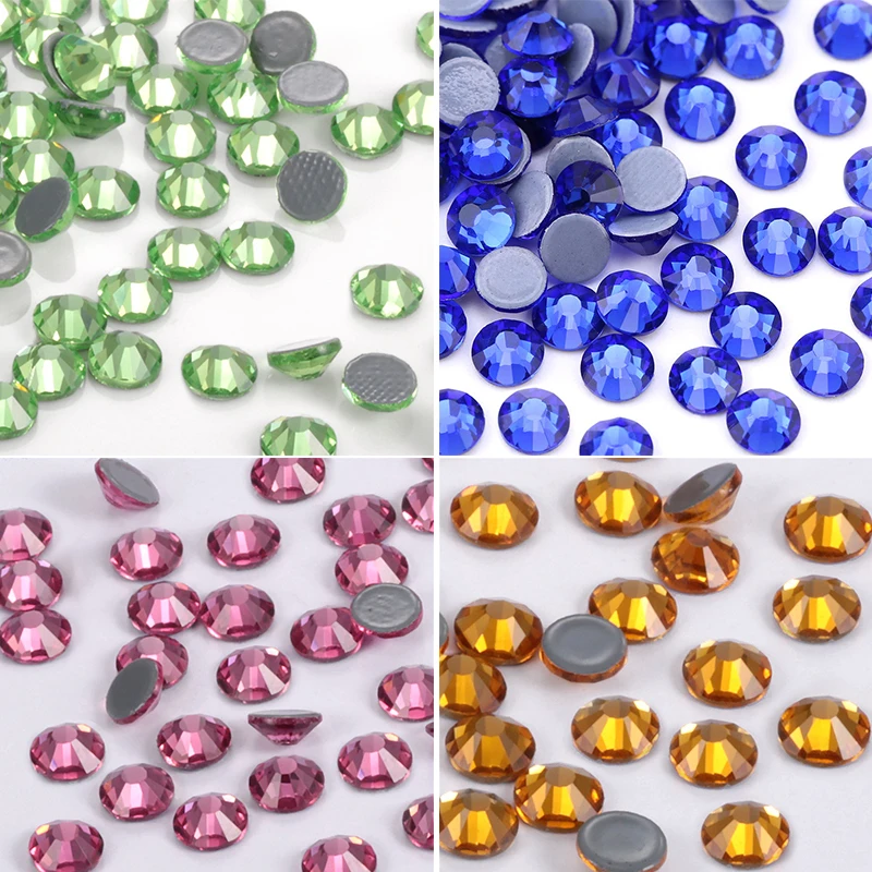 Nail Rhinestone Crystal AB Hotfix Strass Glass Glitter Nailart Decoration Diamond  Applique for Nails Garment Clothes Gems