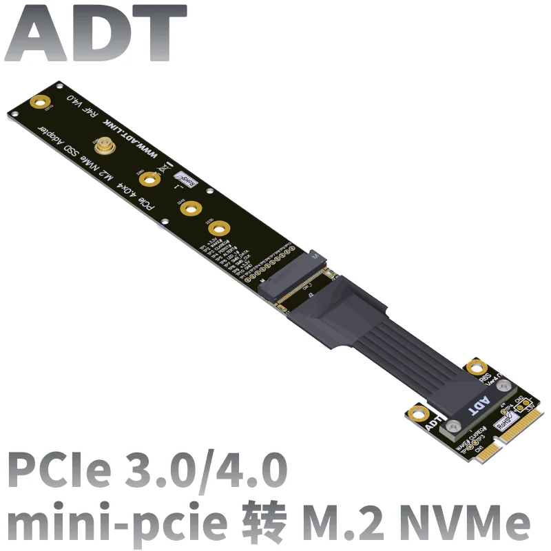 ADT mini-pcie wireless network card transfer M.2 NVME SSD extension cable pcie 4.0 3.0