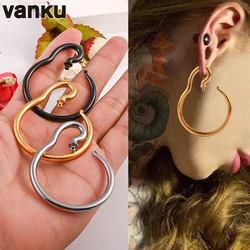 Vanku 2pcs Stainless Steel DIY Ear Weight Hooks For Dangle Earring Ear Plug Tunnels Expander Stretchers Piercing Body Jewelry
