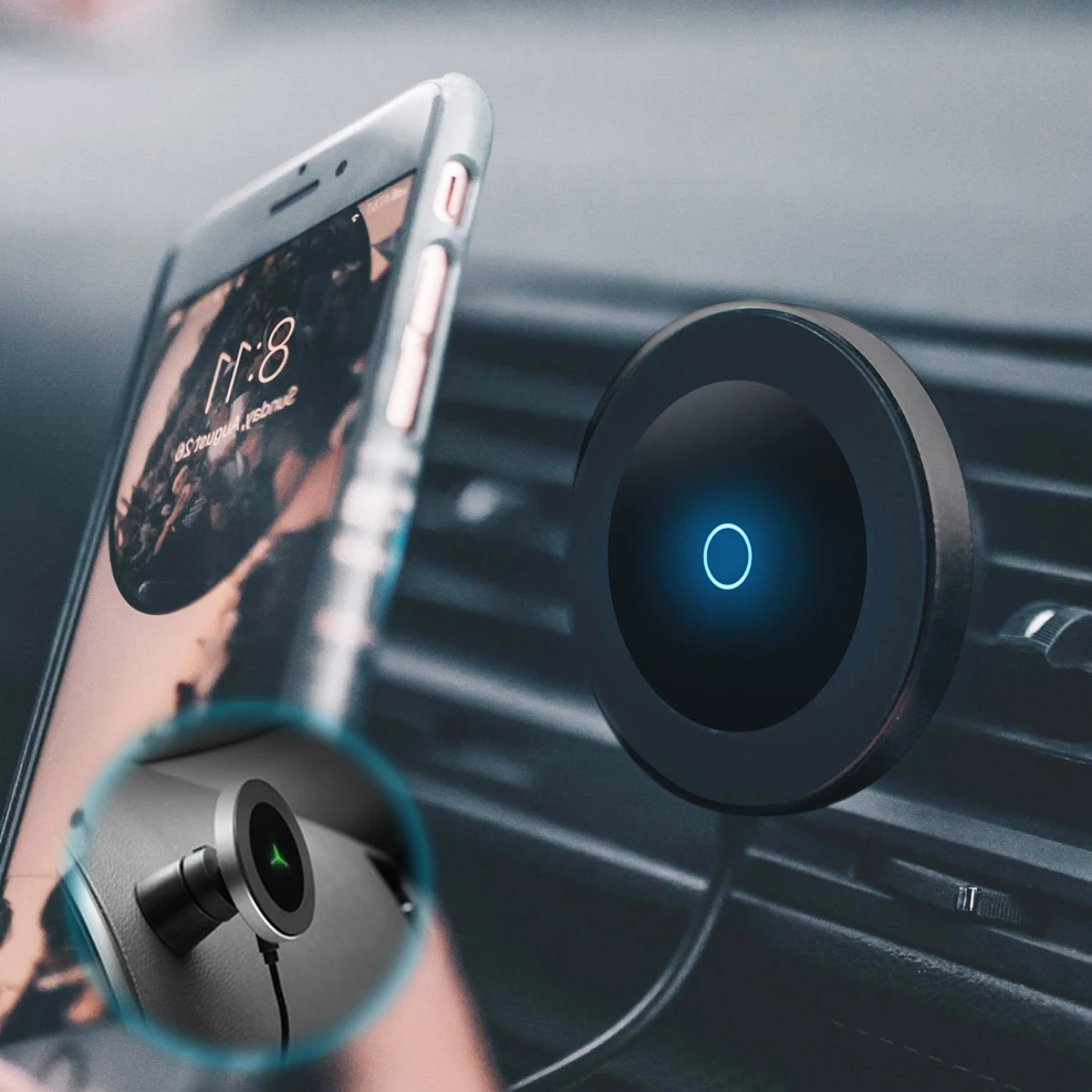 Magnetic Qi Wireless Car Charger Mount For iPhone 11Pro XS Max Xr 11 8Plus Samsung S20 S21 S10 S22 Car Phone hold Fast Charging