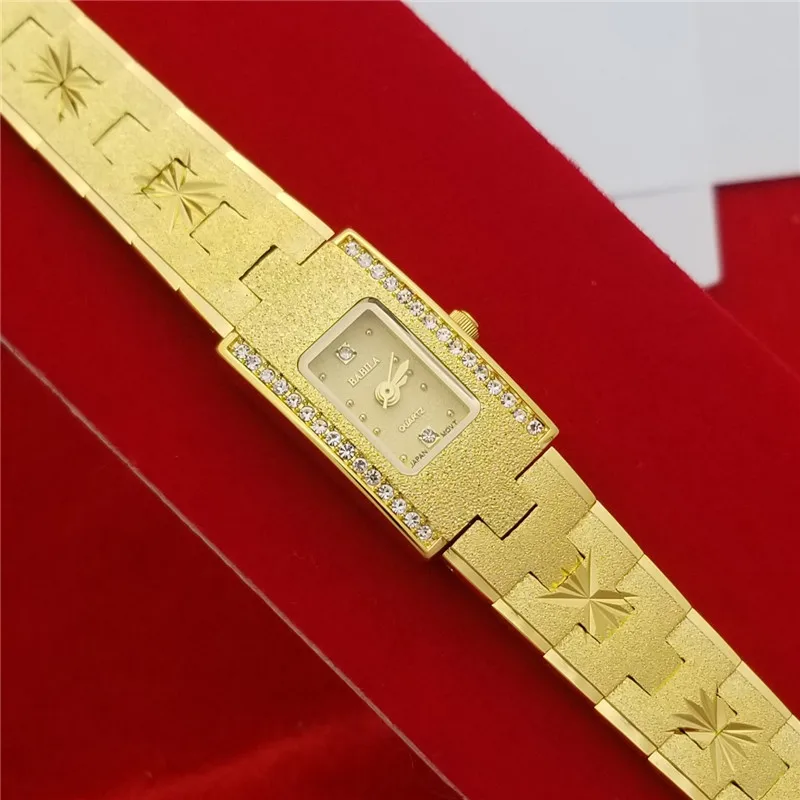 24K Thick Plated Table Decorations Alluvial Gold Watch Trend The New 2021 women watches luxury Titanium  Buckle