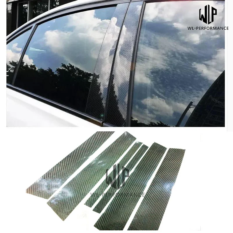 E87 Carbon Fiber Window Bc-pillar Decorative Car Styling Trim for Bmw 1 Series E87 Car Body Kit 2004-2010