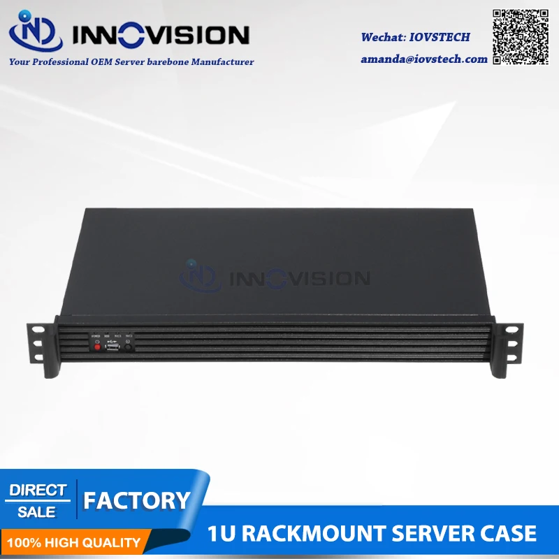 

Compact Stylish Aluminum front-panel 1U rackmount server with ASROCK J3455 Mini ITX motherboard