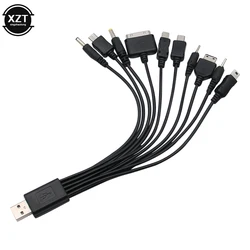 Universal Micro USB Cable Portable 10 in 1 USB Multi Charger phone cord Charging Cord Adapter for phone