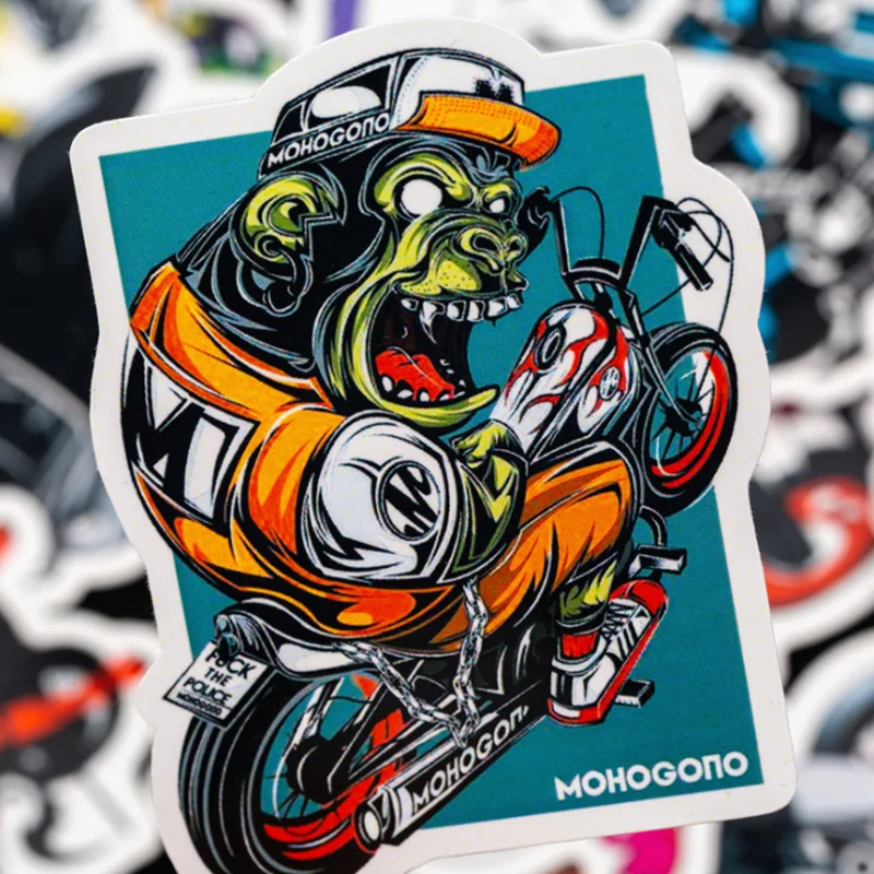 10/30/50 Pcs Creative Cartoon Punk Motorfiets Stickers Bagage Trolley Gitaar Notebook Decoratieve Speelgoed Groothandel