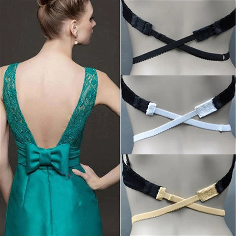 2 Pcs Low Back Backless Bra Strap Adapter Converter Fully Adjustable Extender Hook New Bra Strap Accessories