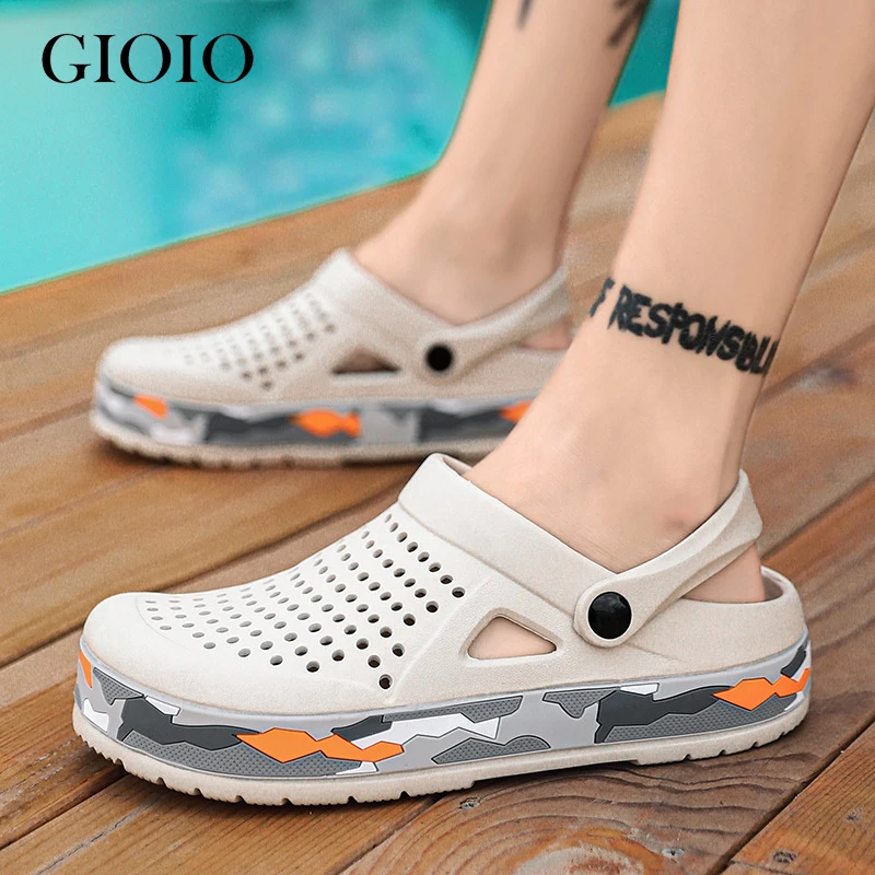 New Men Sandals Casual Shoes EVA Lightweight Slippers Unisex Colorful Shoes for Summer Beach Hot Sale Brand Clogs Zapatos Hombre