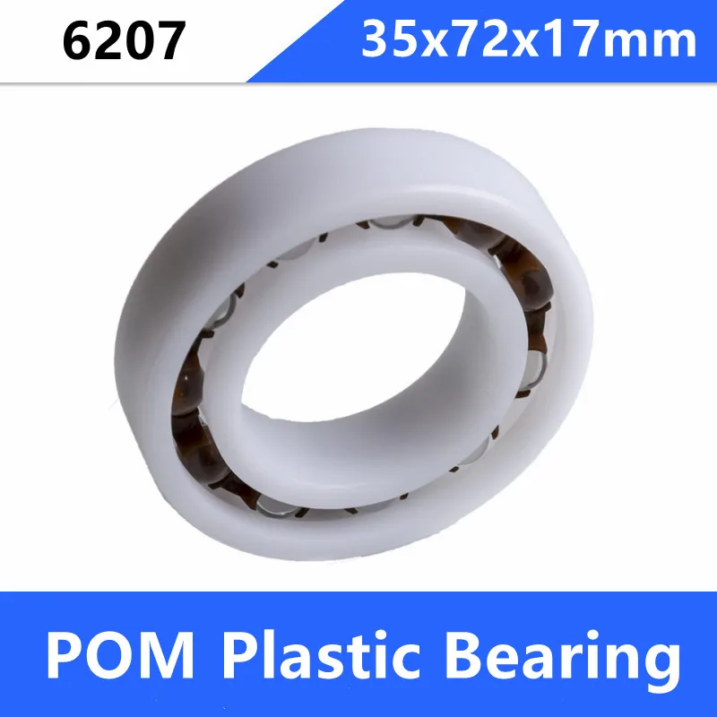 

6pcs/lot 6207 35mm POM Plastic bearings with Glass balls 35x72x17 mm nylon bearing 35*72*17mm