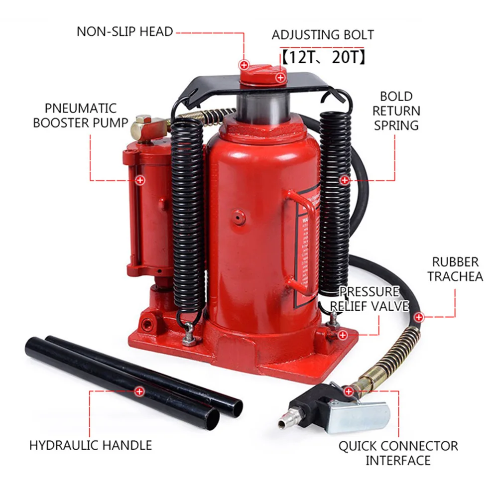 

Manual + pneumatic 30T Car Hydraulic Vertical pneumatic jack Tire repair/change Booster Hydraulic auto repair tools