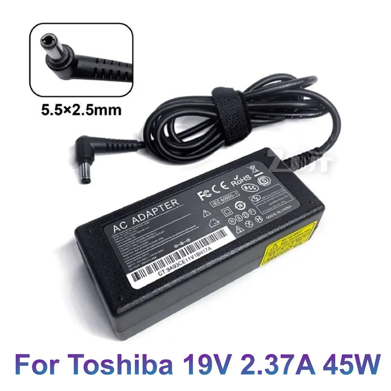 19V 2.37A 45W 5.5*2.5mm AC Laptop Adapter Charger For Toshiba T210 T210D T230 T230D Z30 PA3822U-1ACA PA3822E-1ACA PA5096U-1ACA