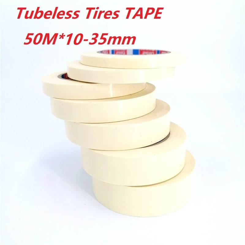 Bike Tubeless Rim Tape 50 Meter 10/12/15/20/25/30/35mm Tubeless Tires Tape For BMX MTB Road Mountain Folding Bike