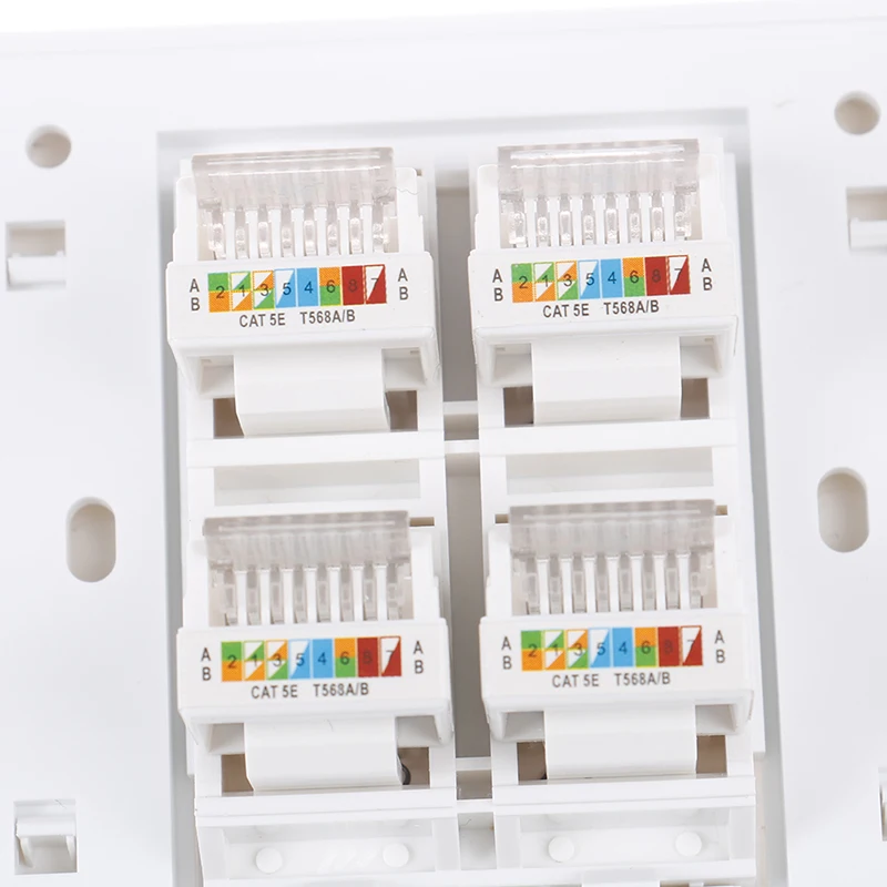 1pcs 86 Type Computer Socket Panel CAT5E Network Module RJ45 Cable Interface Outlet Wall (without retail package)