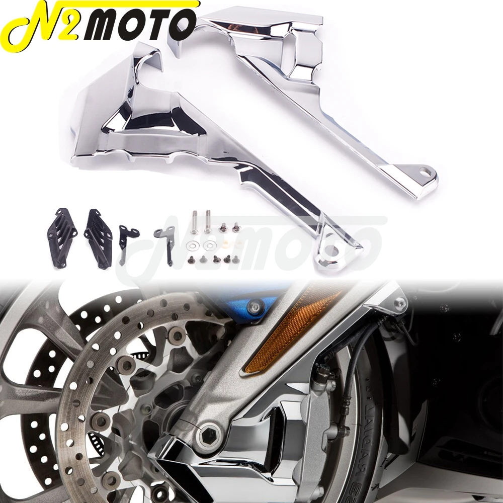 

For Honda Goldwing GL 1800 Tour DCT Airbag 2018-2019 Motorcycle ABS Chrome Front Caliper Covers Airflow Cooling Case Protection