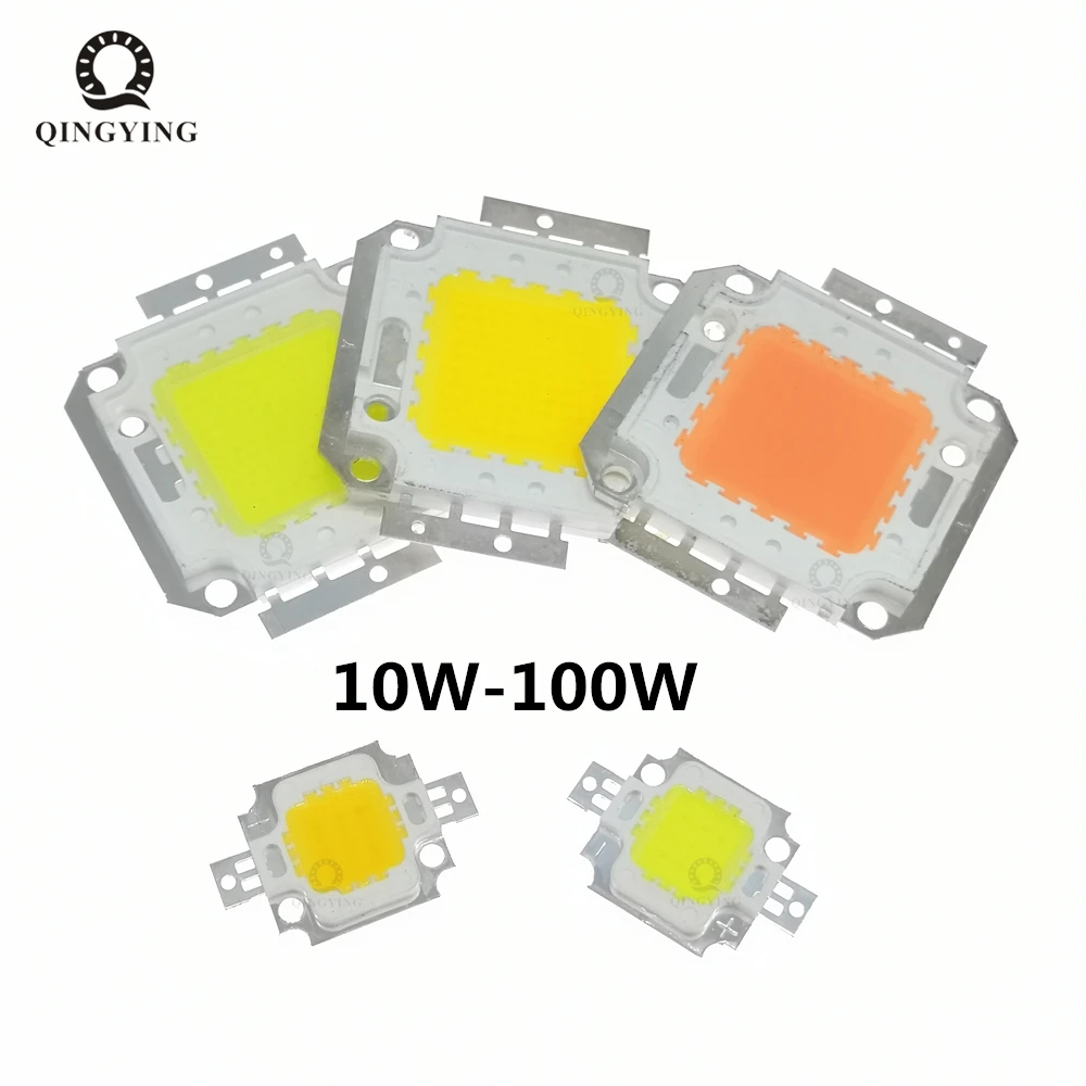 1pcs High Power LED Integrated Matrix COB Chip 10W 20W 30W 50W 100W Warm Nature Cold White Grow Light For Outdoor LED Foodlight